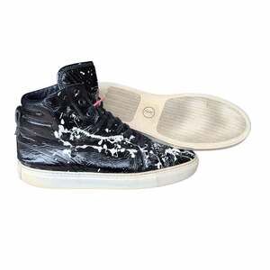 RARE Paint Splatter Saint Laurent SL/10H Signature High Top Shoe Size 45